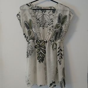 Sheer Forever 21 V Neckline Top